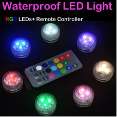 1PC Waterproof Round Candle Color Changing LED Light with Remote Control 611485224524  112510816690
